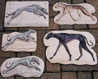 5 reliefs in stoneware